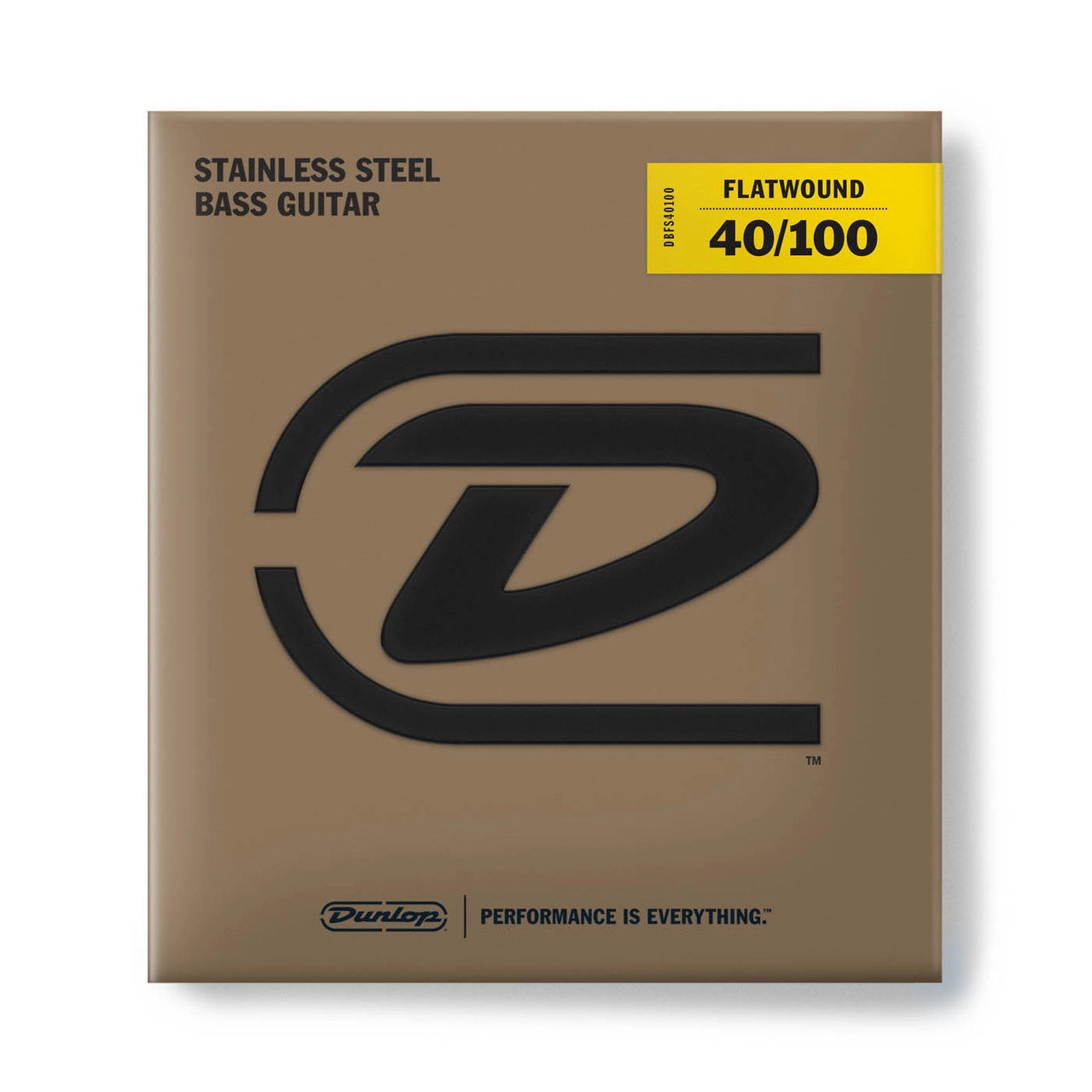 Dunlop  Stainless Steel Flatwound Bass Guitar Strings; gauges 40-100