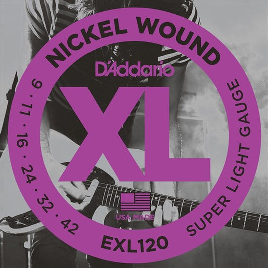 D'Addario EXL120 Electric Guitar Strings Super Light 9-42