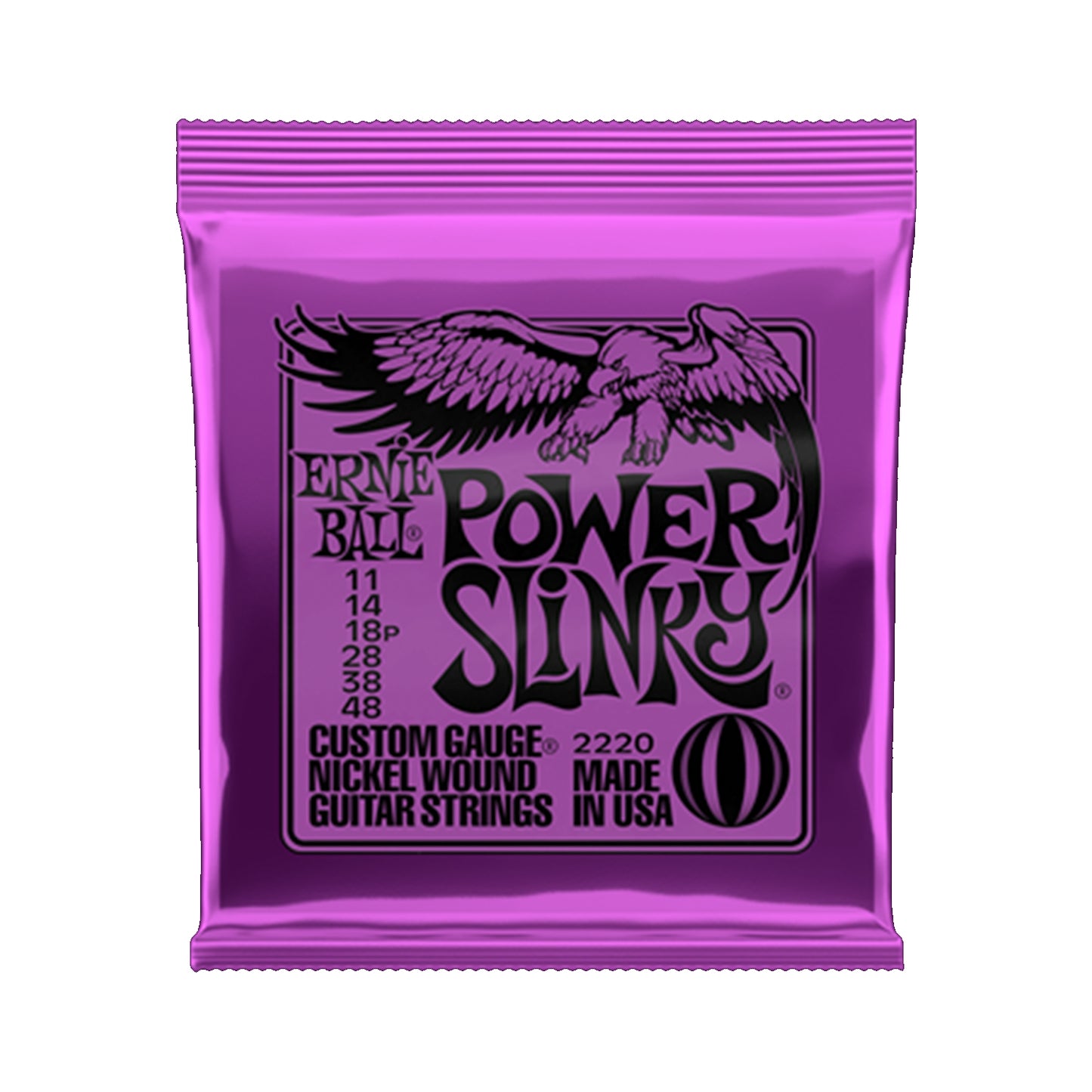 Ernie Ball Power Slinky Nickel Wound Electric Guitar Strings 11-48 Gauge